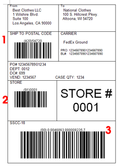 SSCC18 label with barcode creator