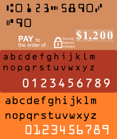 none readable ocr font