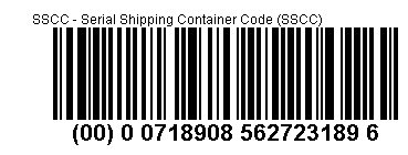 An example SSCC-18 barcode