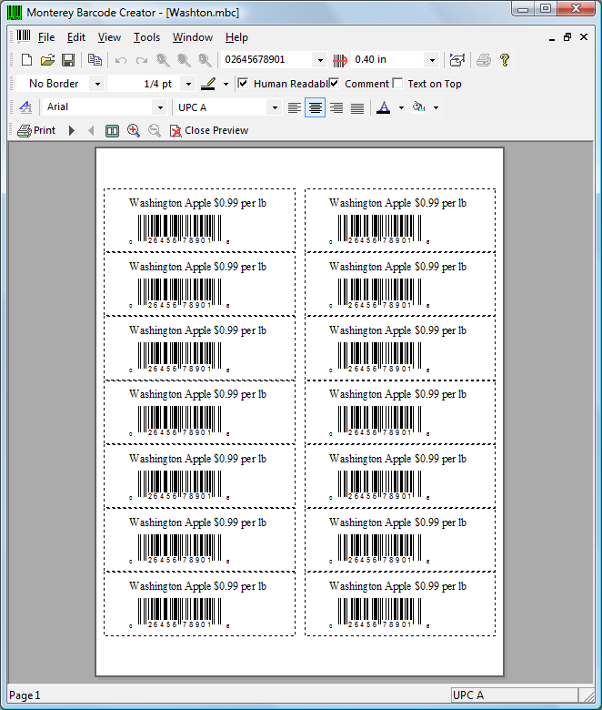 Barcode Labeling Software Monterey Barcode Creator