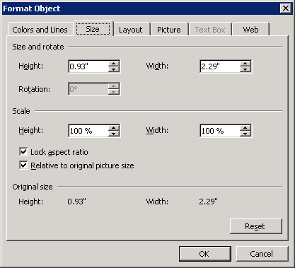 Object Property Sheet